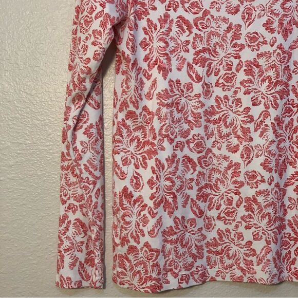 CROFT & BARROW The Classic Tee Women’s Small Red White Scoop Neck Long Sleeve. - Picture 6 of 10